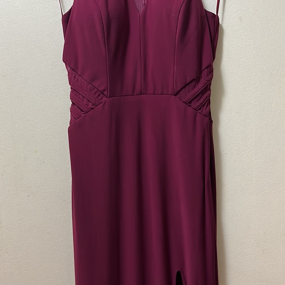 Jodi kristopher maroon dress size 5 - Picture 3 of 9